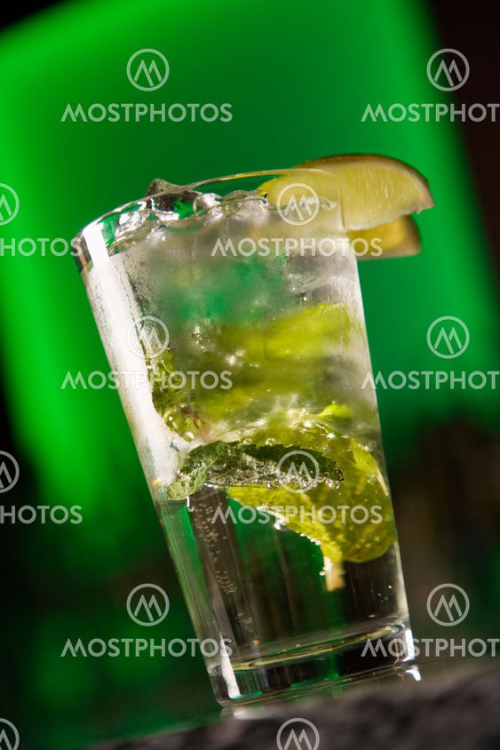 Mixed drink cocktail.