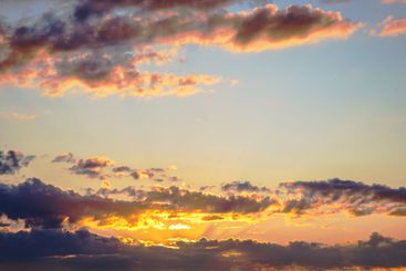 peaceful post-sunset sky, painted in soft pastel shades...