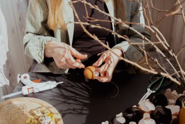 Tutorial How to make Easter table decoration with egg...