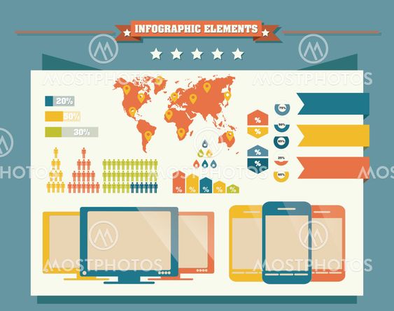 Collection of infographic elements