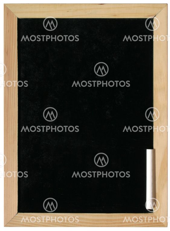 Blackboard with space for writing.