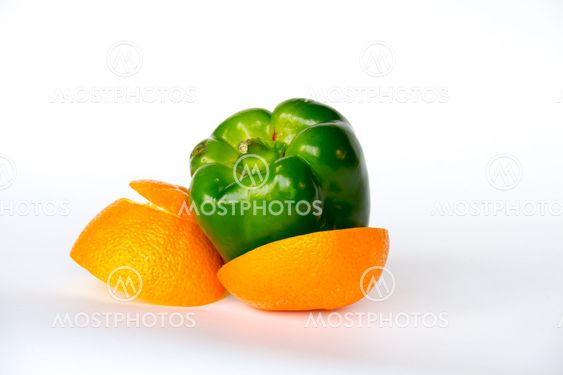 Pepper inside an orange