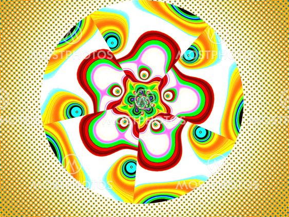 Colorful fractal decorative feature, magic splendor, wonderful harmony and fractal lines. A-0741.