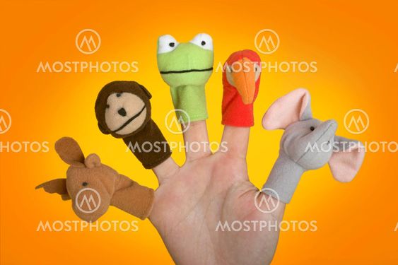 Hand with puppets
