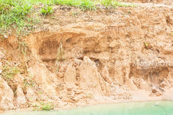 Erosion due to water erosion