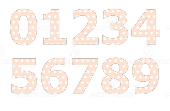 Polka dot pattern on english character