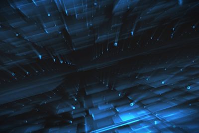 Abstract blue squares