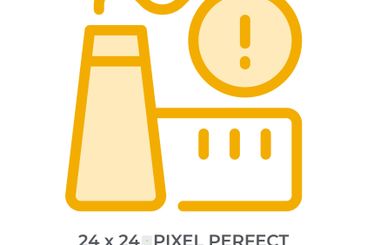 Factory danger warning duotone color ui icon