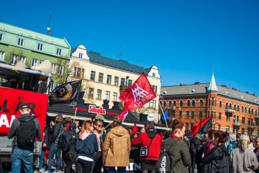 Första maj med Vänsterpartiet i Malmö