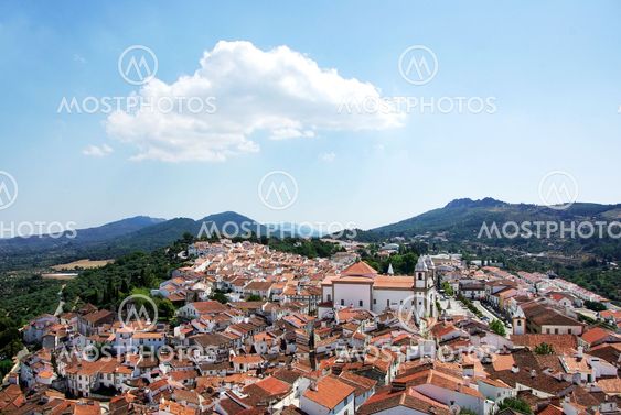 Landscape of Castelo de vide village, Portugal.