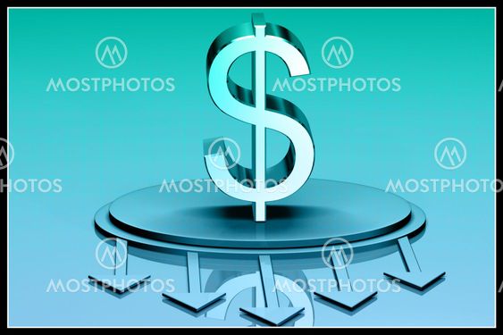 3d dollar sign with arrows