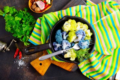 Coloured cauliflowers
