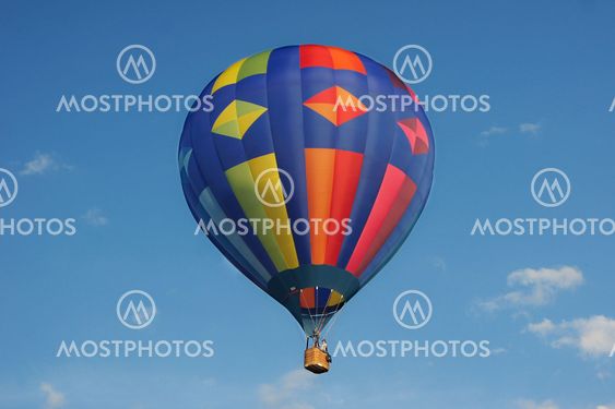 Colorful hotair balloon with blue sky