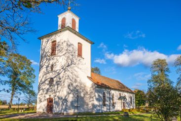 Swedish country church with a cemetery