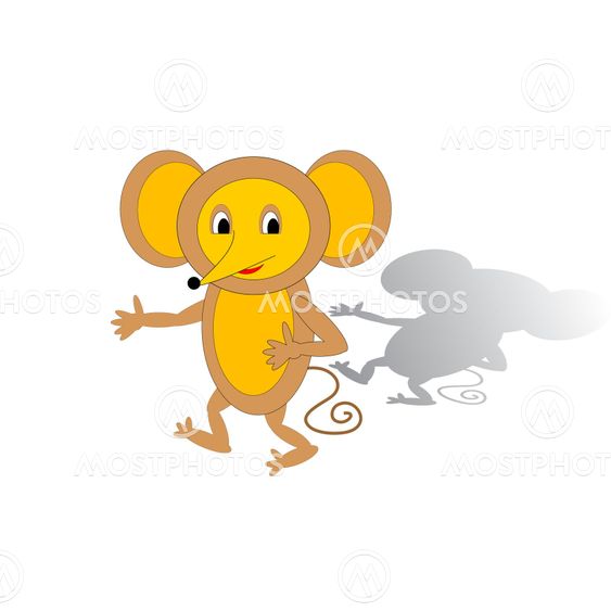 Funny cartoon mouse