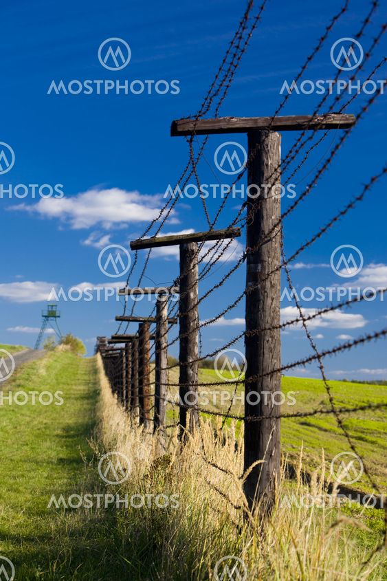remains of iron curtain, Cizov, Czech Republic