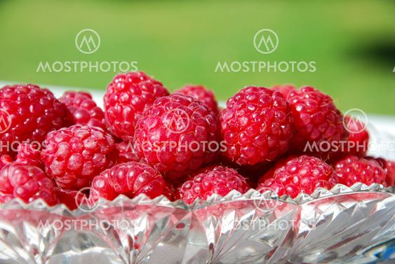 Raspberries close up