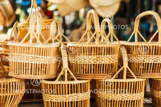 Basket wicker is Thai handmade