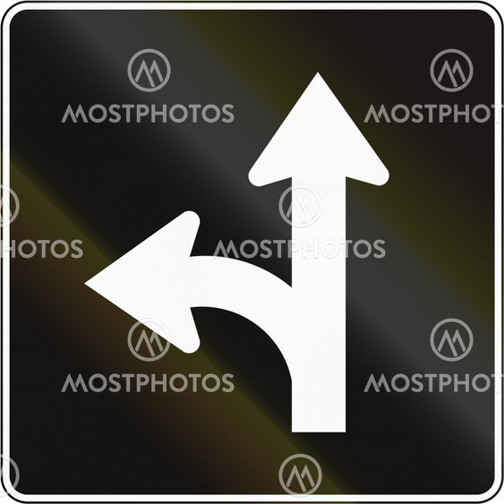 Left Turn And Straight Lane In Canada