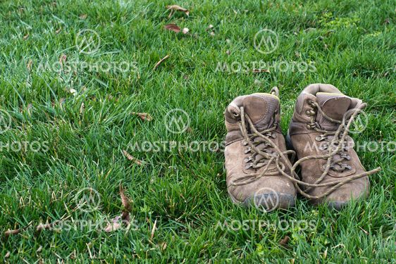 Old hiking shoes