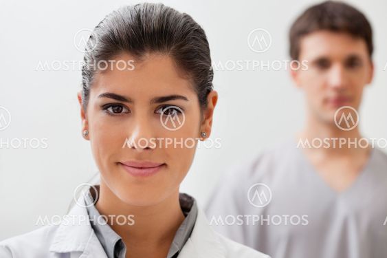 Pretty female doctor
