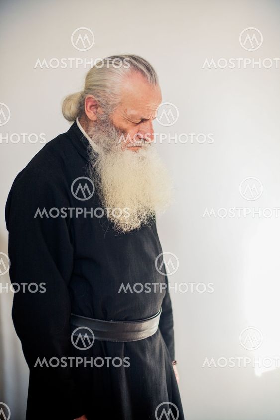 MOSCOW - MARCH 14: Orthodox liturgy with bishop Mercury in High Monastery of St Peter in Moscow on March 14, 2010 in Moscow