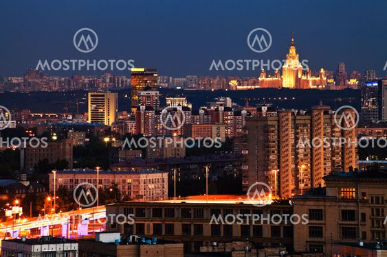 Moscow cityscape in summer
