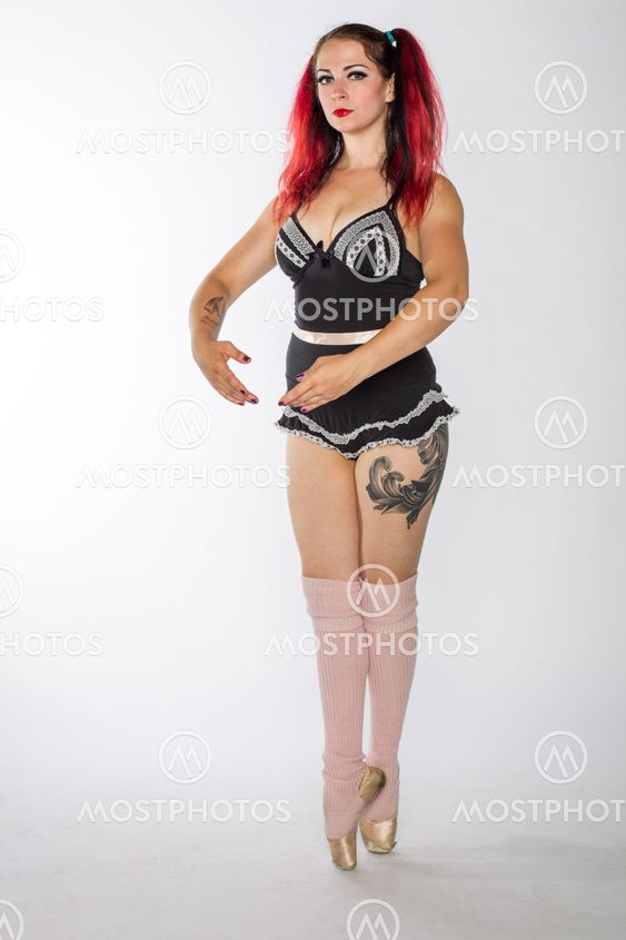 Serious Punk Girl in Ballet Pose