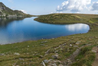 Summer view of The Kidney Lake, Rila Mountain, The Seven...