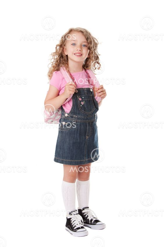 Happy school girl