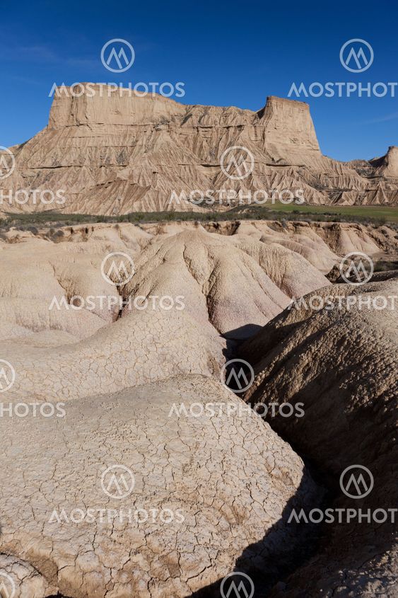 Landscape of Bardenas reales, Navarra, Spain