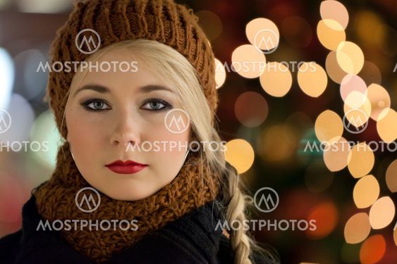 Winter portrait of a beautiful girl