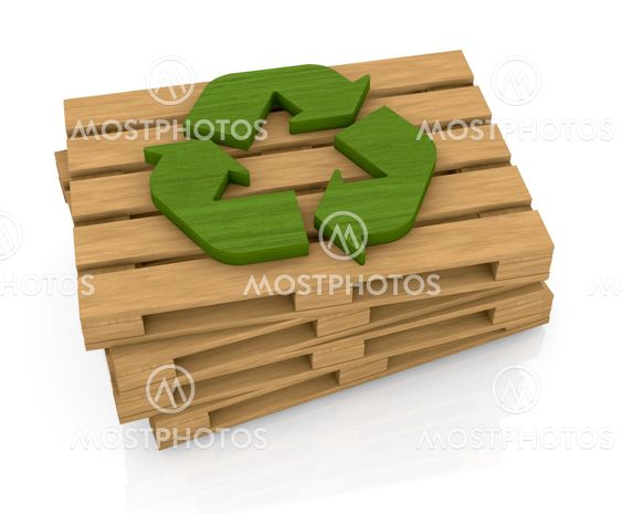 Pallet and recycle symbol
