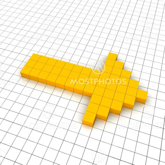 Right arrow 3d icon in grid
