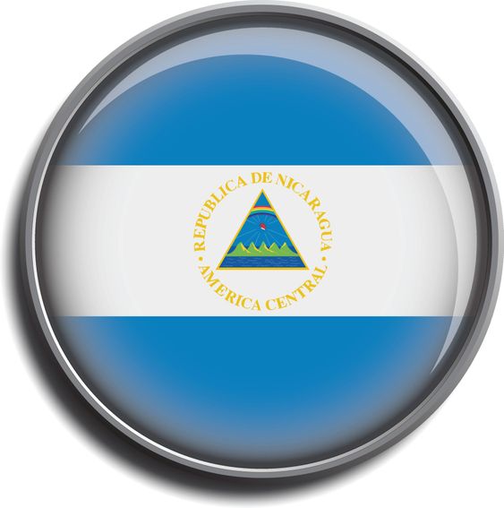 flag icon web button nicaragua