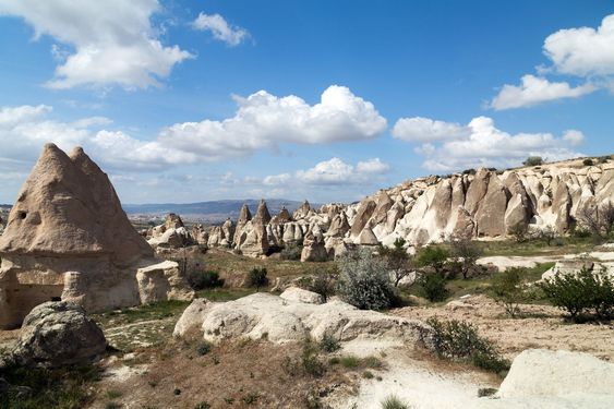 Mountain landscape, Goreme, Cappadocia, Turkey