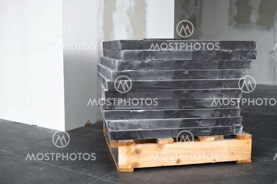 Gray floor tiles