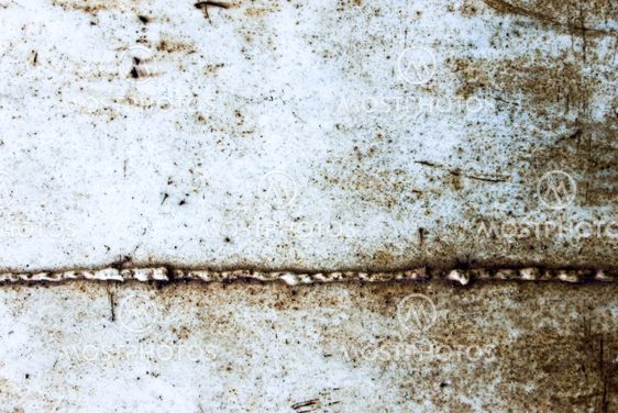 Seam of rusty metal surface