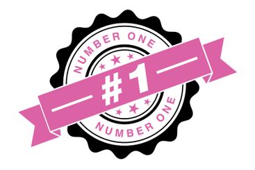 Number 1 Letter Rubber Stamp Vector Template