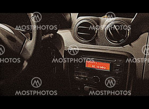 Car panel in cinemascope style