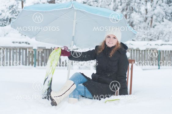 Girl with fins