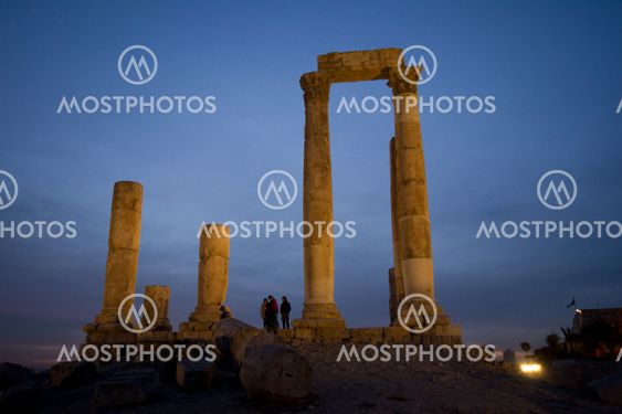 Temple of Hercules in Amman Citade at Nightl, Al-Qasr site, Jordan