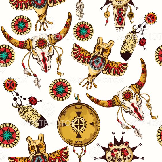 Tribal seamless background