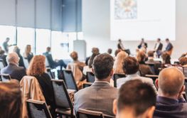 Interview and round table discussion at business...