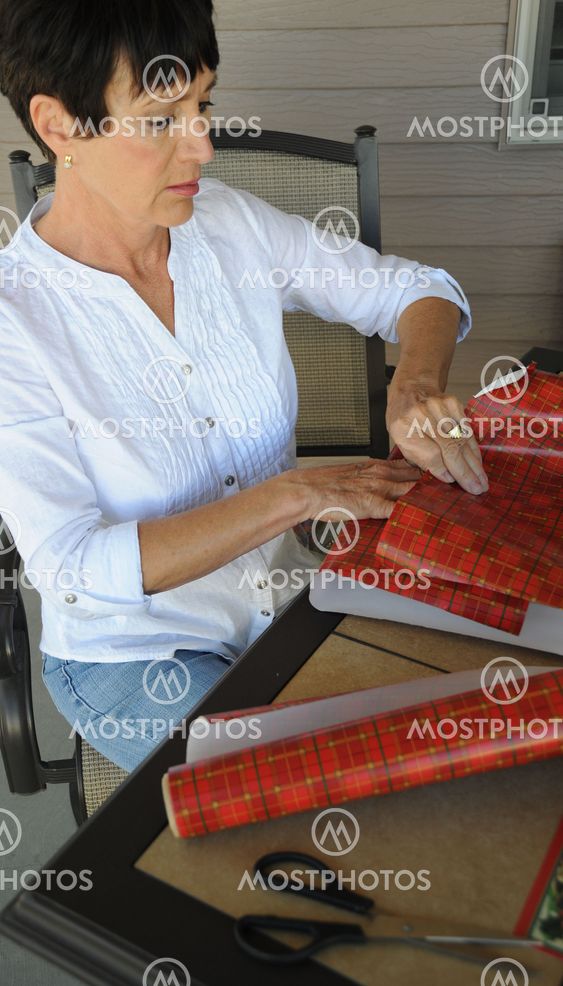 Christmas gift wrapping.