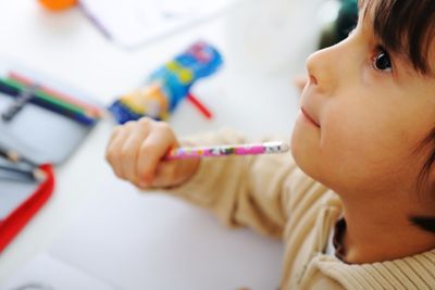 Learning process, cute child