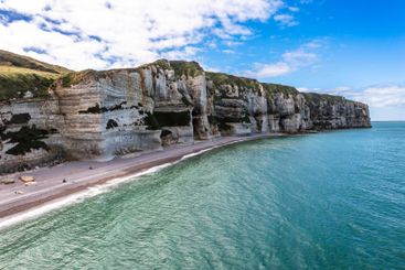 Beautiful seaside landscape of cliffs on the Normandy...