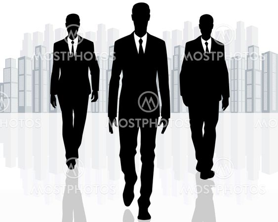 Three businessman goes