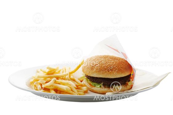 Hamburgare och pommes frites