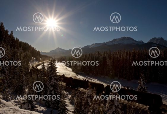 Rocky Mountains in Winter